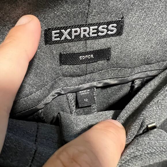 Express Editor Size 12 Charcoal Gray Professional Dress Pants Women - Picture 5 of 5